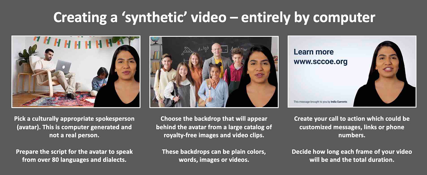 Create your own video with AI apps like Synthesia which let you pick your own avatar, backdrop and music for your video