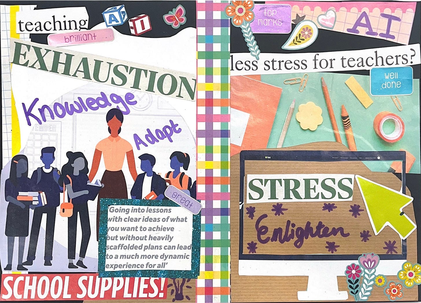 Collage Images of education related figures