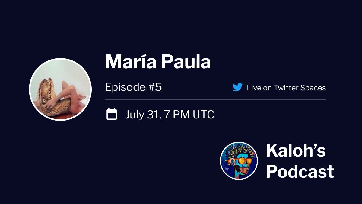 María Paula —JPG and Eth Berlin Co-Founder — will join the Podcast next Monday. Set a reminder for the Twitter Space here.