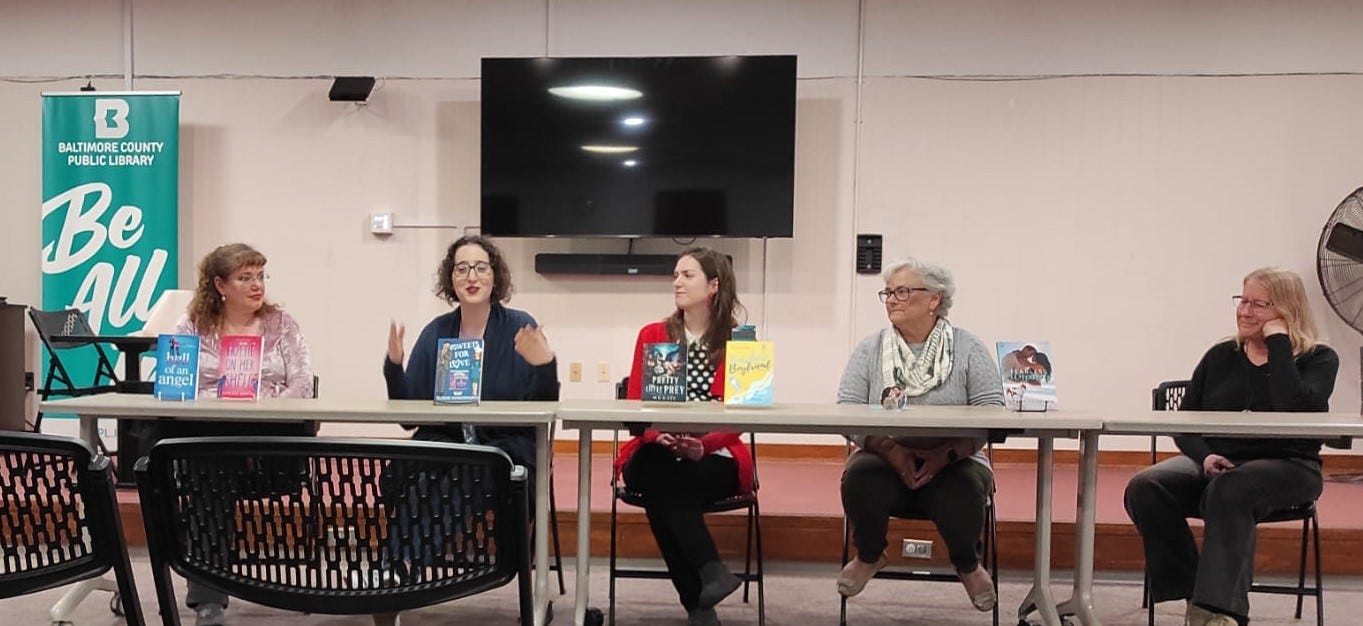 author panel at Baltimore County Public Library