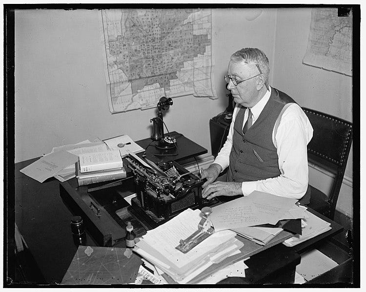 File:"Hell or Heaven." Washington D.C. Congressman Louis Ludlow of Indiana, for many years Washington correspondent for the Columbus, O. Dispatch and other newspapers, is the author of "Hell or LCCN2016871187.jpg