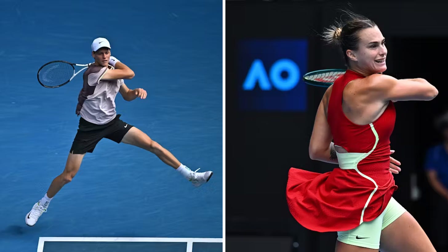 Sinner y Sabalenka son los mejores del Australian Open