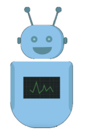 Stock image of a happy robot.