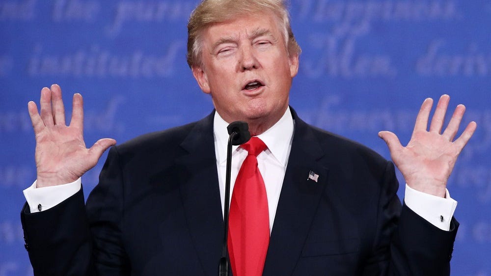 Donald Trump writes own headline with debate election result answer 2016 images