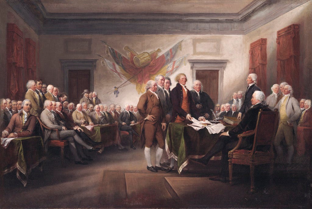 Artwork of the USA founding fathers