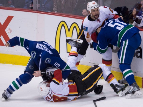 vancouver canucks beats calgary flames 2015 nhl stanley cup playoffs