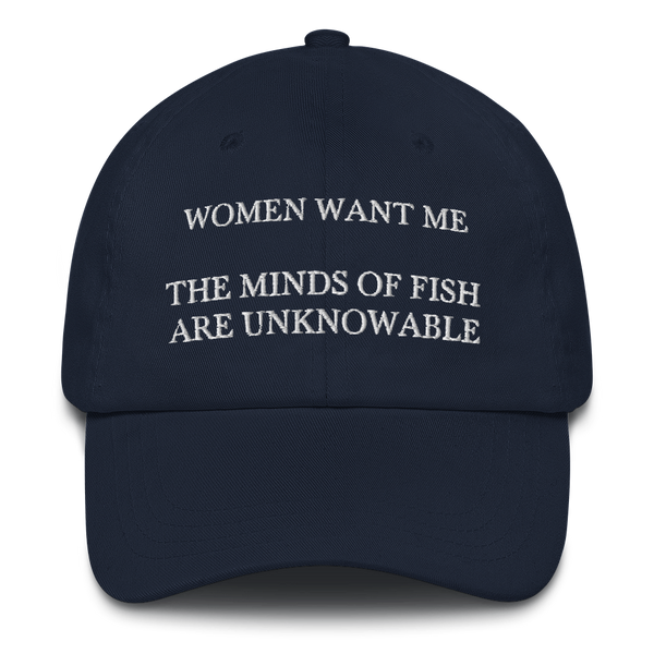 The Minds of Fish Are Unknowable hat – Three Dog Stickers