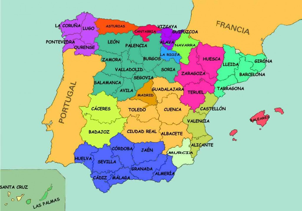 Mapa de las Provincias de España