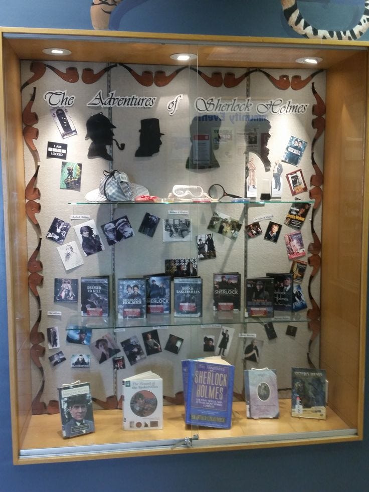 The Adventures of Sherlock Holmes Display at Owasso Library