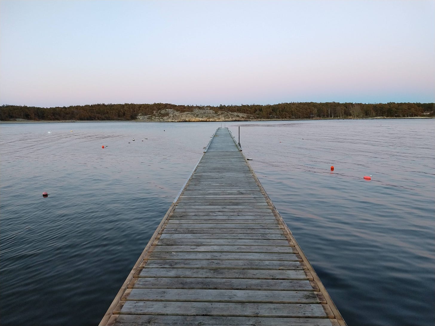 Photo of a pier in sunset