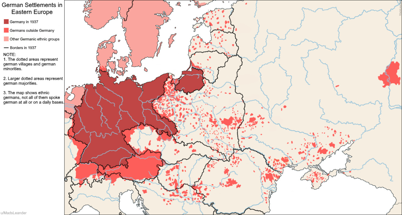 Map of German Settlements in Eastern Europe. - Maps on the Web