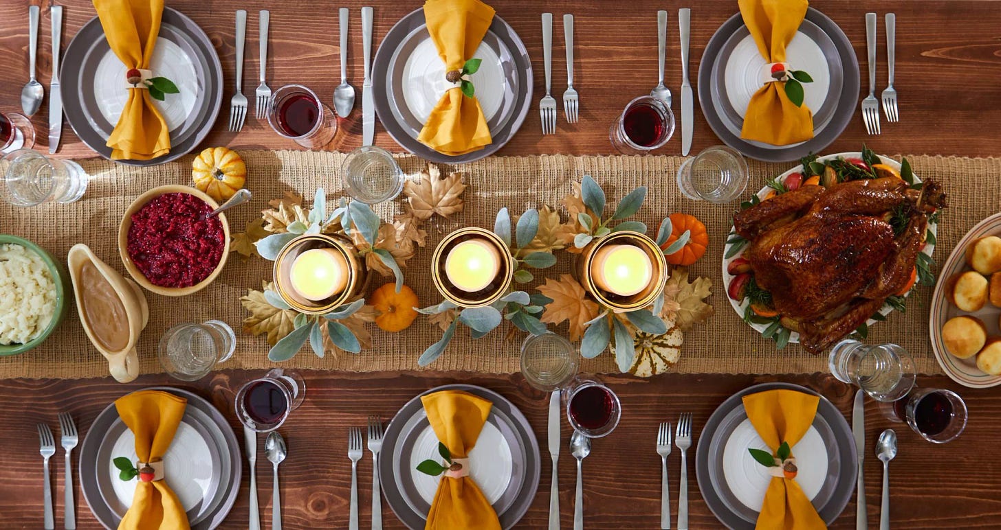 thanksgiving table candle centerpiece