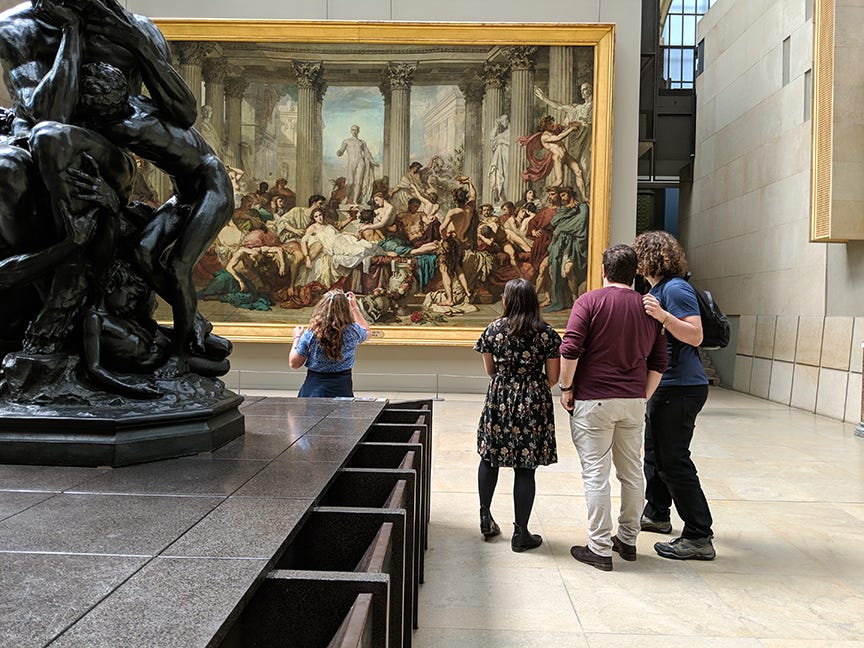 Visitors at the musée d’Orsay in Paris, France
