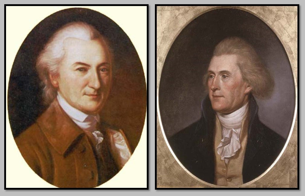 Paintings of John Dickinson & Thomas Jefferson