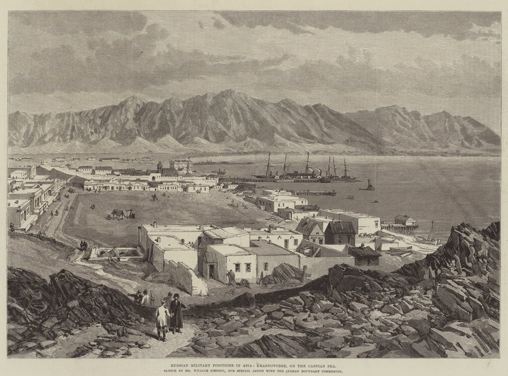 Russian Military Positions in Asia, Krasnovodsk, on the Caspian Sea  by William Crimea Simpson