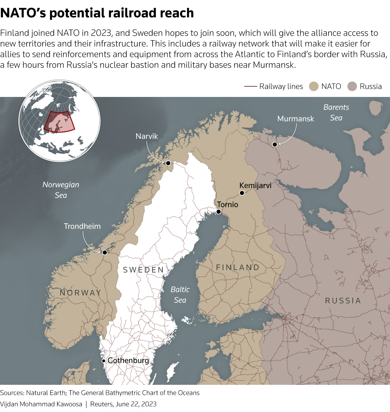 Maps showing marine traffic through the Baltic