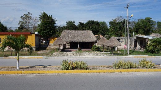 Coba town in the early 2000s