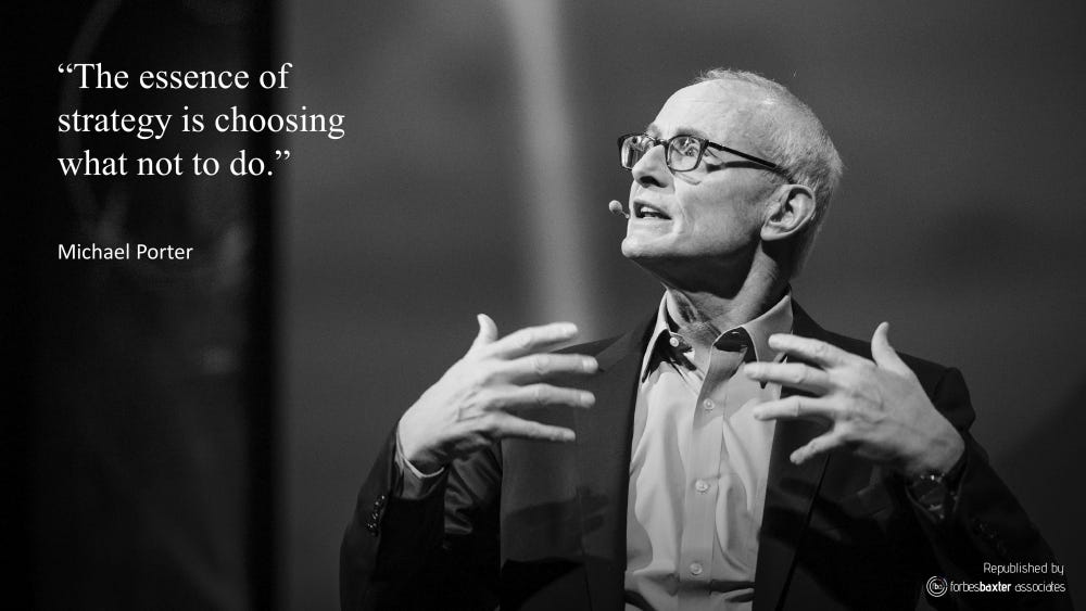 Michael Porter quote on Strategy