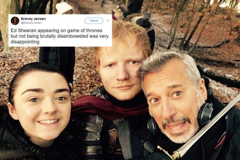 ed sheeran denies game of throne led him to delete twitter