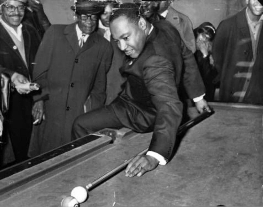 Pool table played on by Dr. Martin Luther King, Jr. now in ...