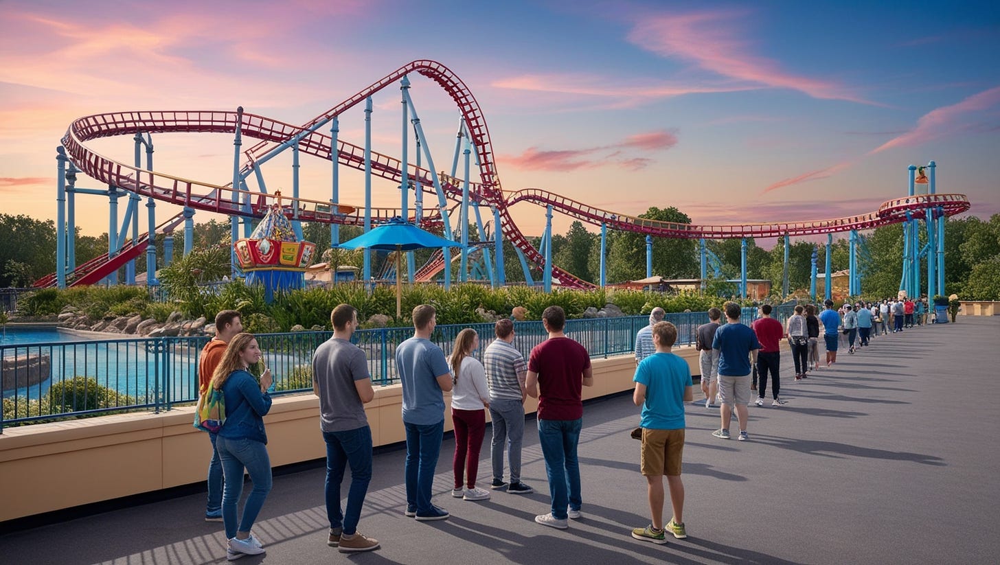 Imagine this: You're at your favorite amusement park, excited for a ride on the latest roller coaster 🎢, The Data Drop. There's a huge line (or queue, if you will) stretching out in front of you. The rules? Simple: The first person in the line gets to ride first, and as more people join the line, they wait their turn. Welcome to the exciting world of queues!

Now, grab your favorite snack 🍿, and let’s embark on a journey to understand the queue data structure, complete with challenges, fun examples, and interactive exercises! A Queue is a linear data structure that works just like a real-world line. It follows the principle of First In, First Out (FIFO)—the first person (or data) to join the queue is the first one to leave.

Picture This:

🧍‍♀️ Alice arrives at the amusement park and stands in line for The Data Drop.

🧍‍♂️ Bob arrives shortly after and stands behind Alice.

🕴️ Charlie then joins, standing behind Bob.

So, when the ride starts: 

🕴️  🧍‍♂️  🧍‍♀️ → 🎢

Alice gets on the ride first (because she was first in line).

Then Bob gets on.

Finally, Charlie.