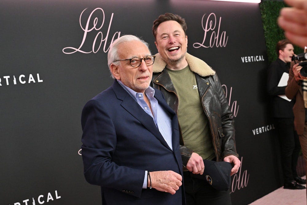 Nelson Peltz and Elon Musk attend the premiere of “Lola” in Los Angeles