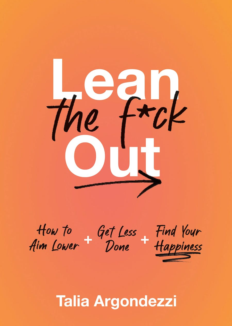 Book image that reads "Lean the f*ck out"