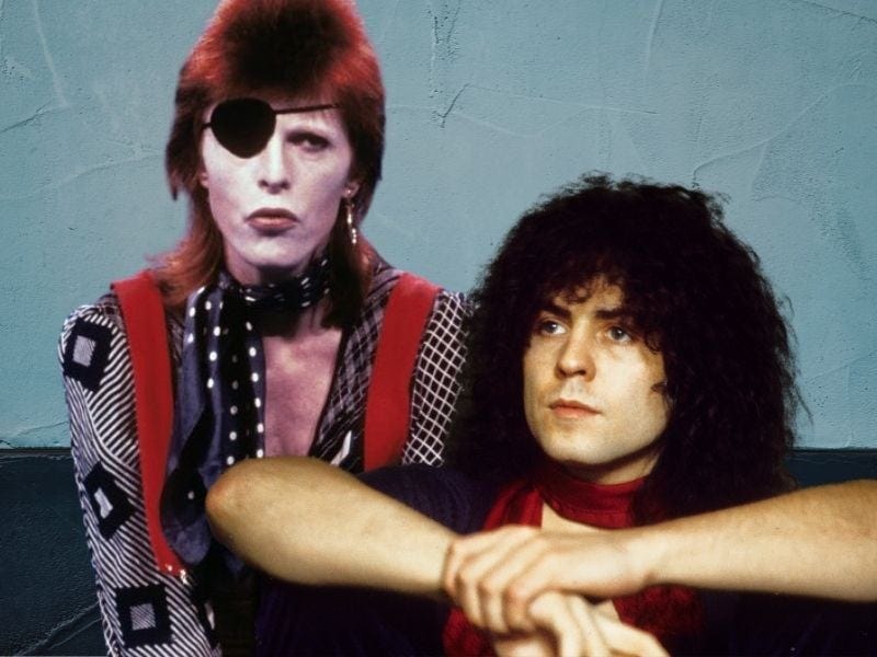 David Bowie e Marc Bolan