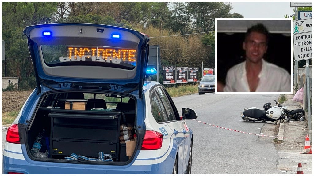 Alessio Alessandroni aveva 47 anni. Sotto una foto di repertorio di incidente