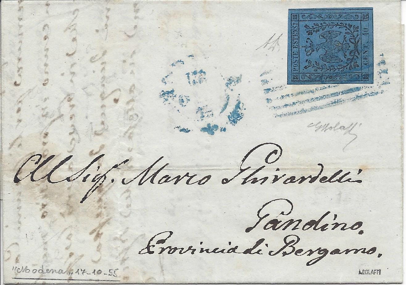 1855 simple letter for longest distance in Austro-Italian League