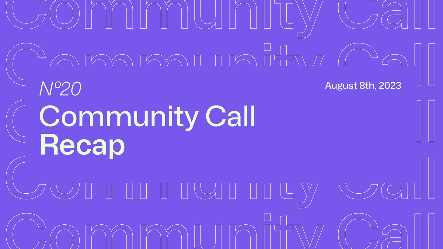 Community Call #20 - A Fair of Announcements 🎪