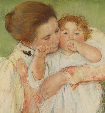Mother and Child Painting by Mary Stevenson Cassatt - Pixels