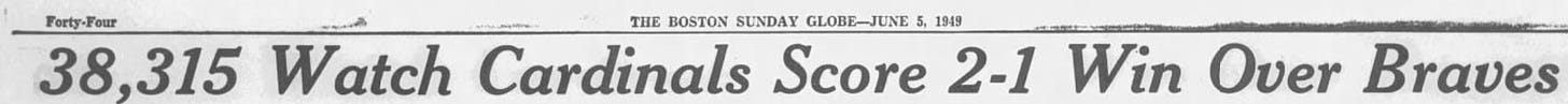 1949 Boston Globe