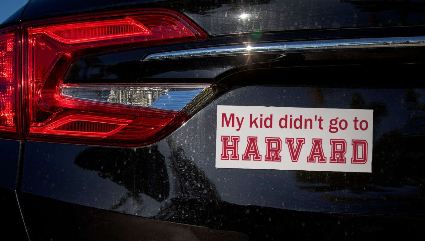 Proud Parent Installs 'My Kid Didn't Go To Harvard' Bumper Sticker On Car |  Babylon Bee
