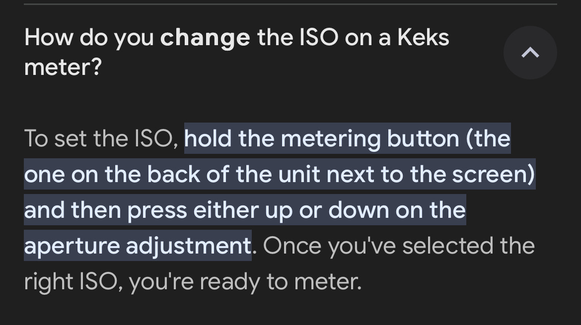 Changing the ISO setting on a KEKS KM02 Light Meter?