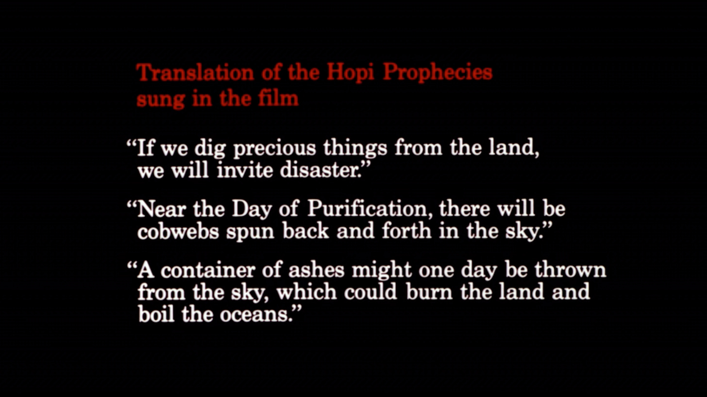 koyaanisqatsi hopi prophecies
