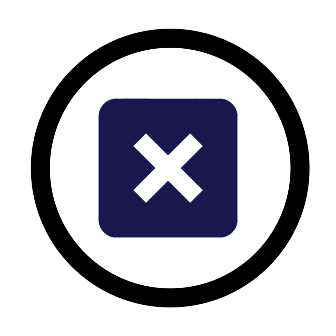 A blue square with a black x in it

Description automatically generated