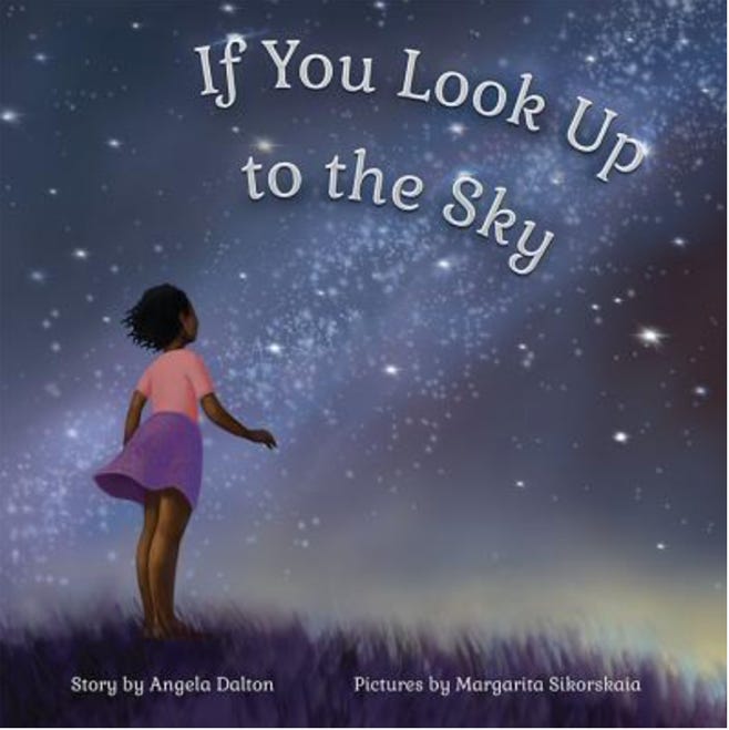 A book cover of a child looking at stars

Description automatically generated