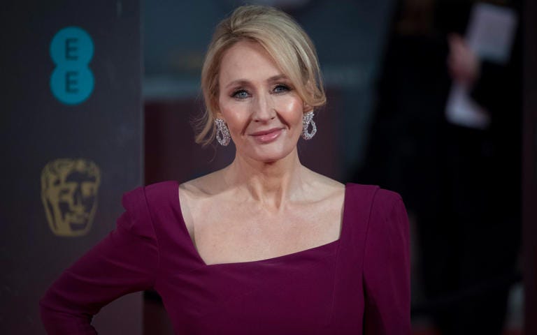 The Harry Potter author disclosed she had written an essay for the book - John Phillips/Getty Images Europe