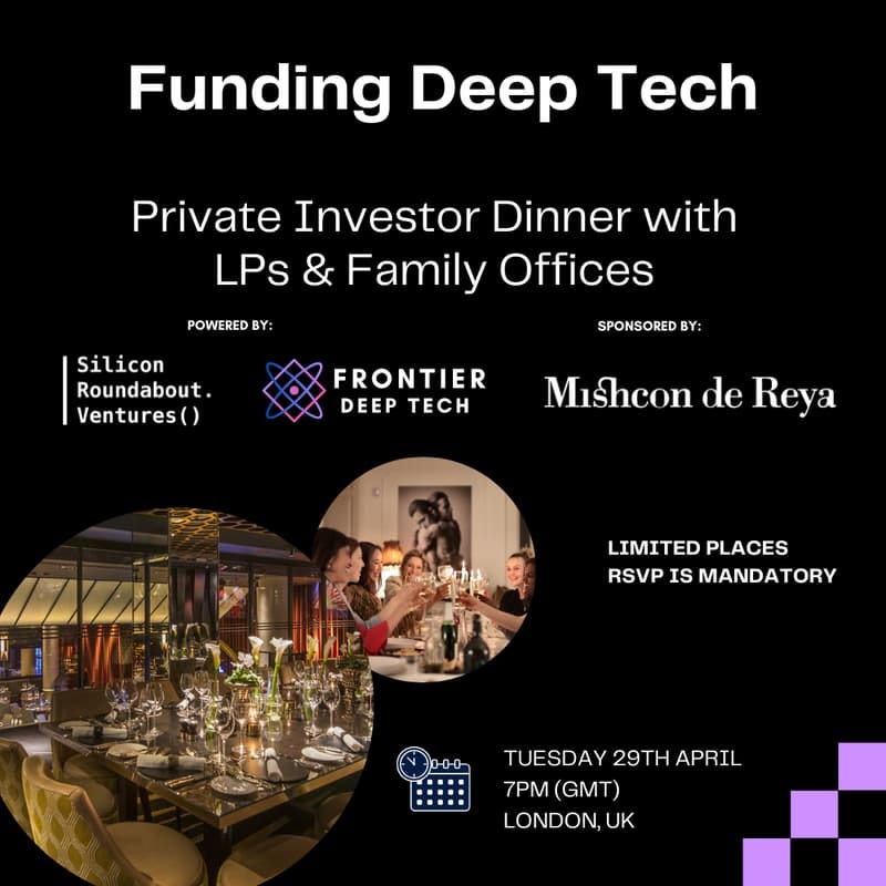 Cover Image for Funding Deep Tech, Private Dinner (LPs, FOs + 4 GP representatives)