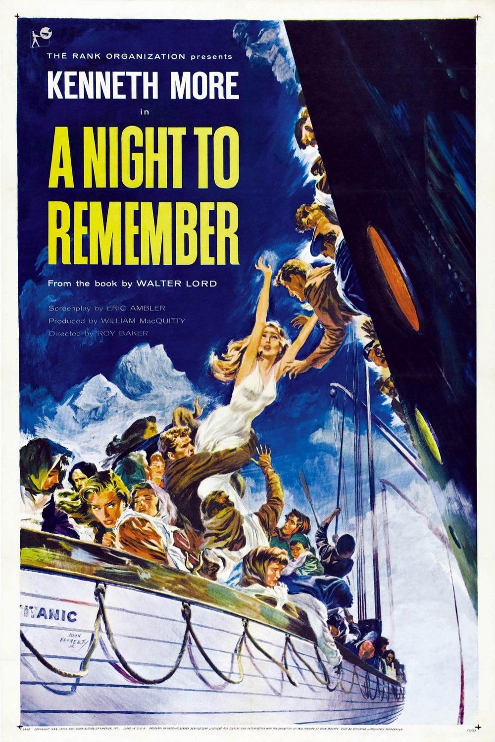 A night to remember (1958) film poster.
