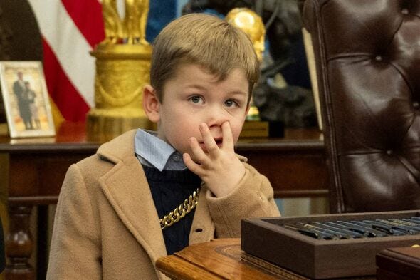 Rattled Trump angrily turns from Musk's nose-picking 'prop' son | US | News  | Express.co.uk