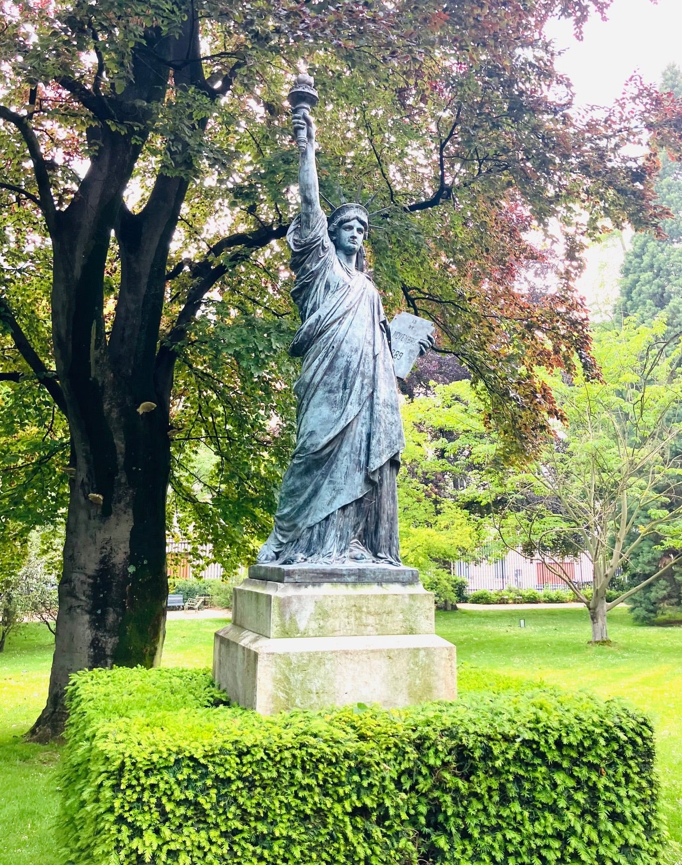 Statue of Liberty, Luxembourg Gardens, Paris, photo by the author