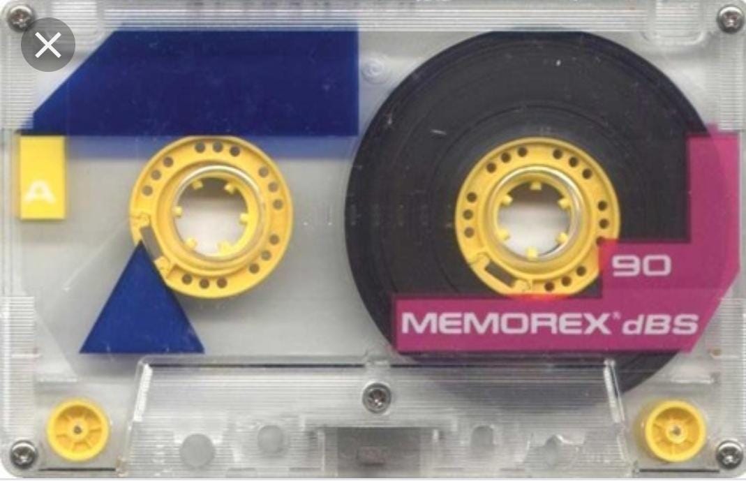 Clear cassette tapes we used for recording our favorite songs on the ...