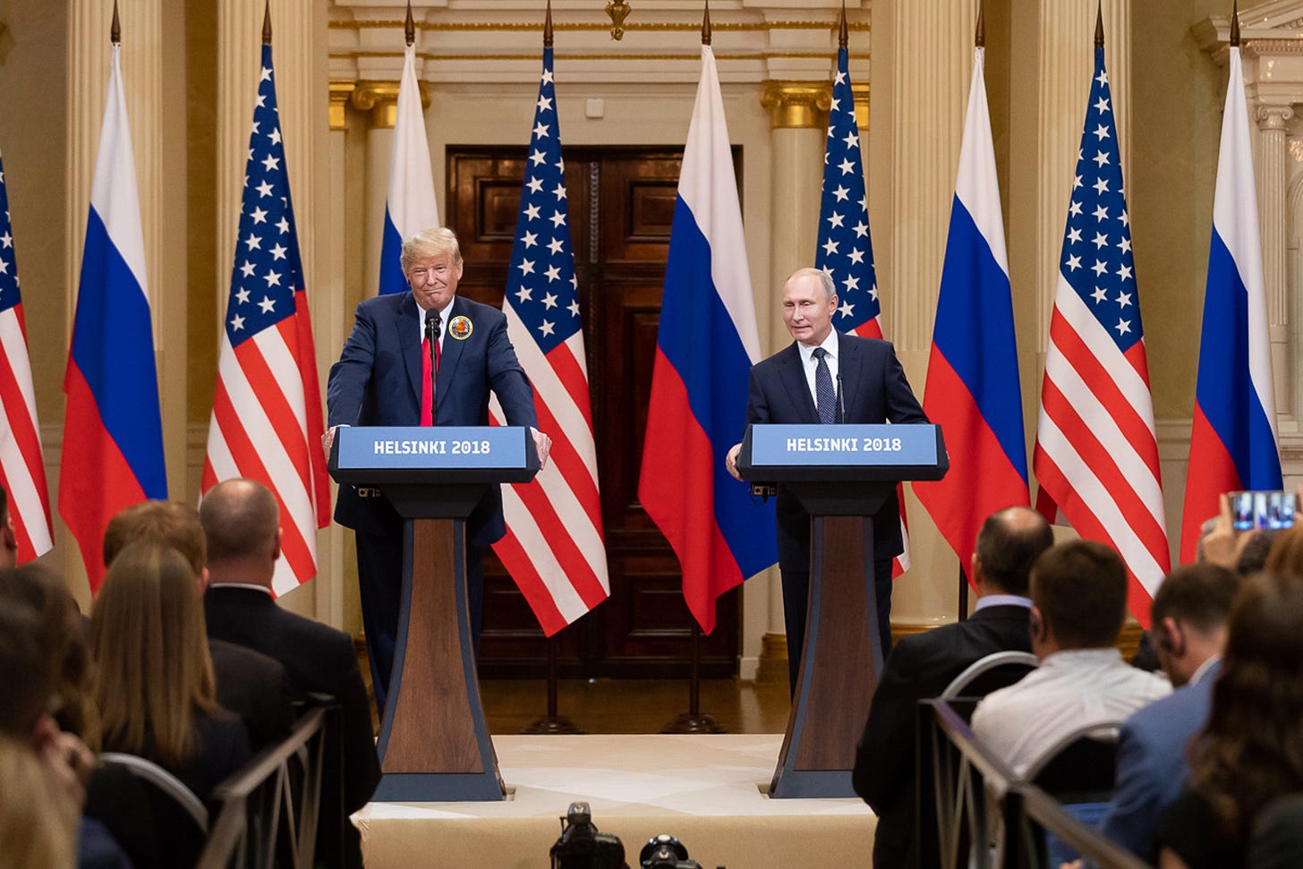 Trump humiliating the United States at press conference with Putin