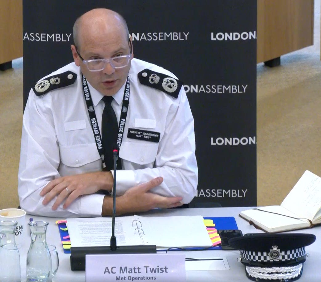 Matt Twist – grilled at the London assembly police and crime committee meeting