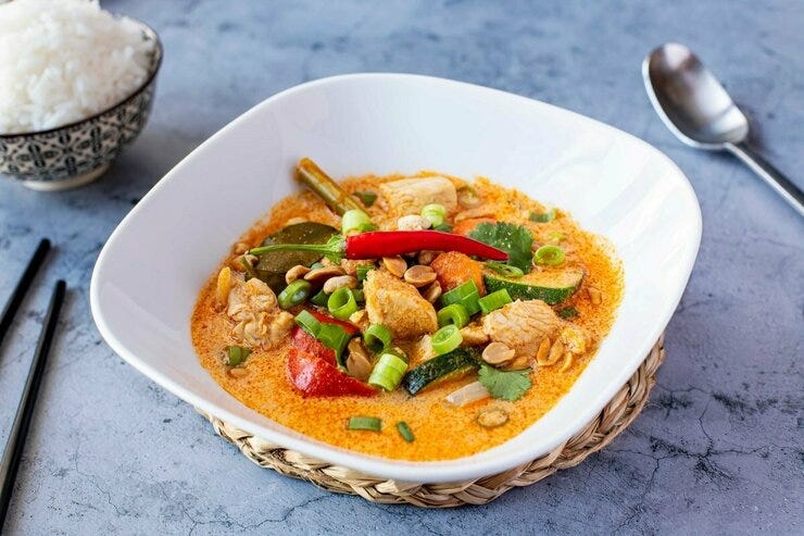 Curry rojo con verduras