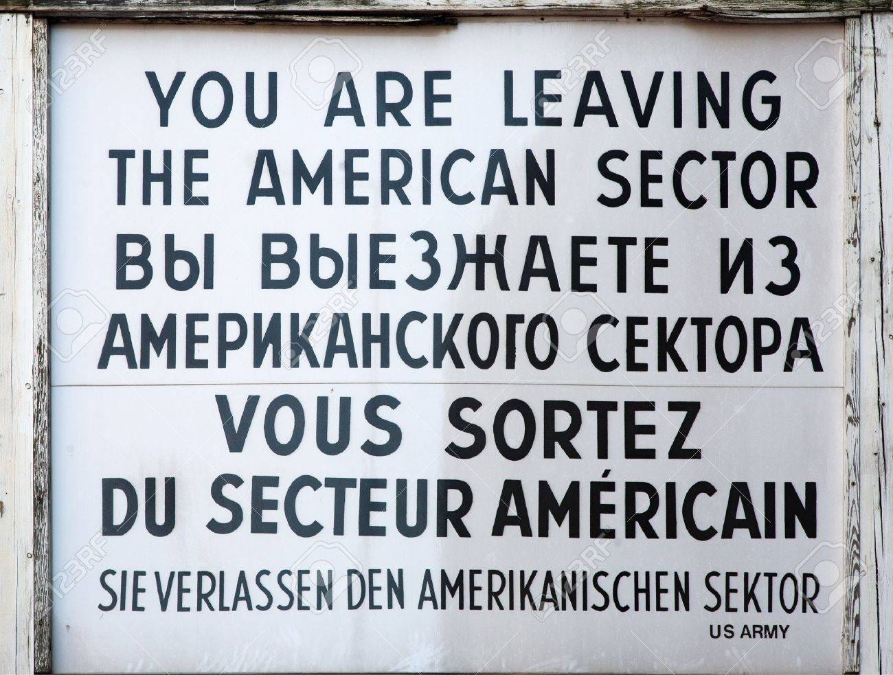 Checkpoint Charlie Sign Stock Photo, Picture And Royalty Free Image. Image  22085122.