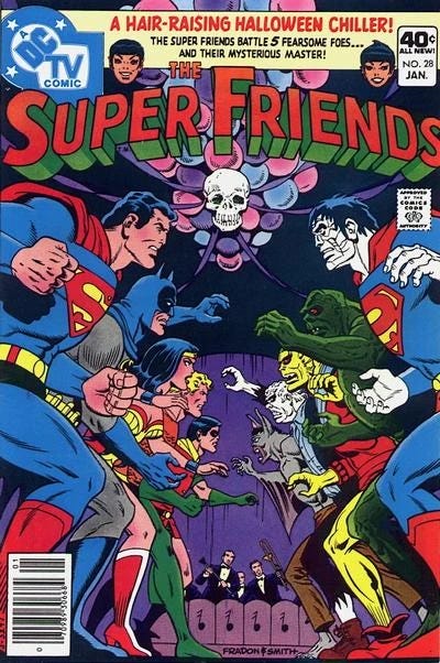 Couverture de Super-Friends #28 par Ramona Fradon