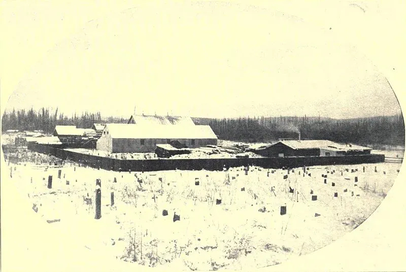 First trading post on the Chena river in 1903. This would go on to become Fairbanks, Alaska.